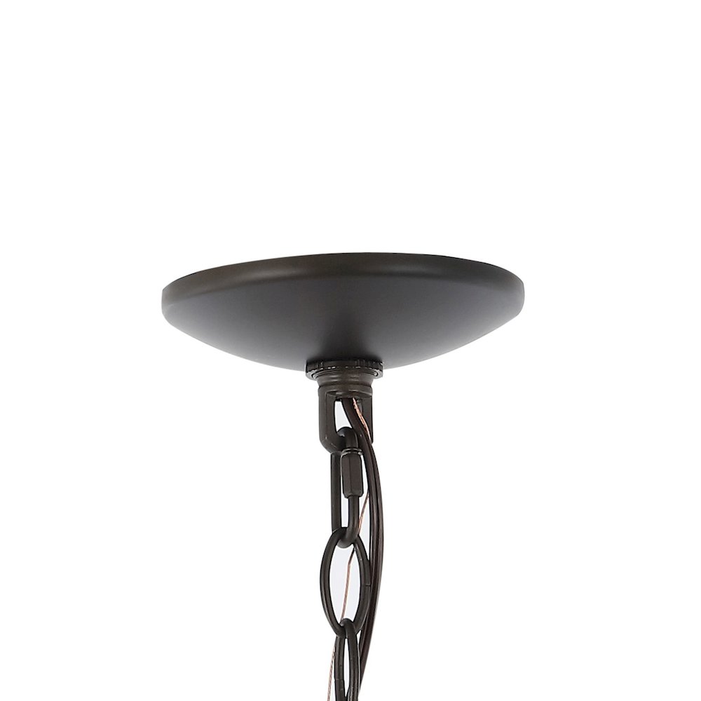 Abril Rustic Bohemian Iron/Wood Bead Led Pendant. Picture 3