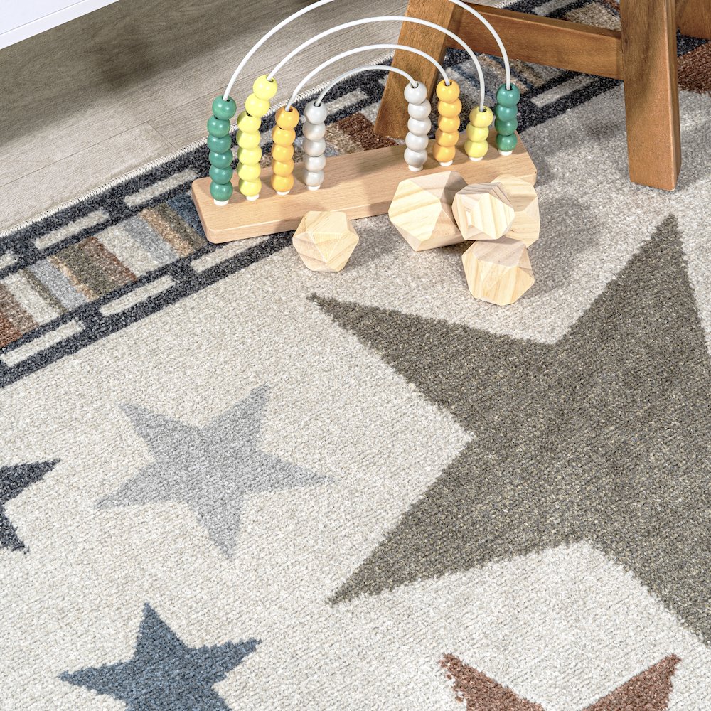 Star Gazer Geometric Machine Washable Area Rug. Picture 7