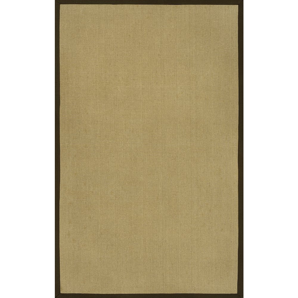 Camden Farmhouse Cottage Border Jute Natural/Brown 3 ft. x 5 ft. Area Rug. Picture 1