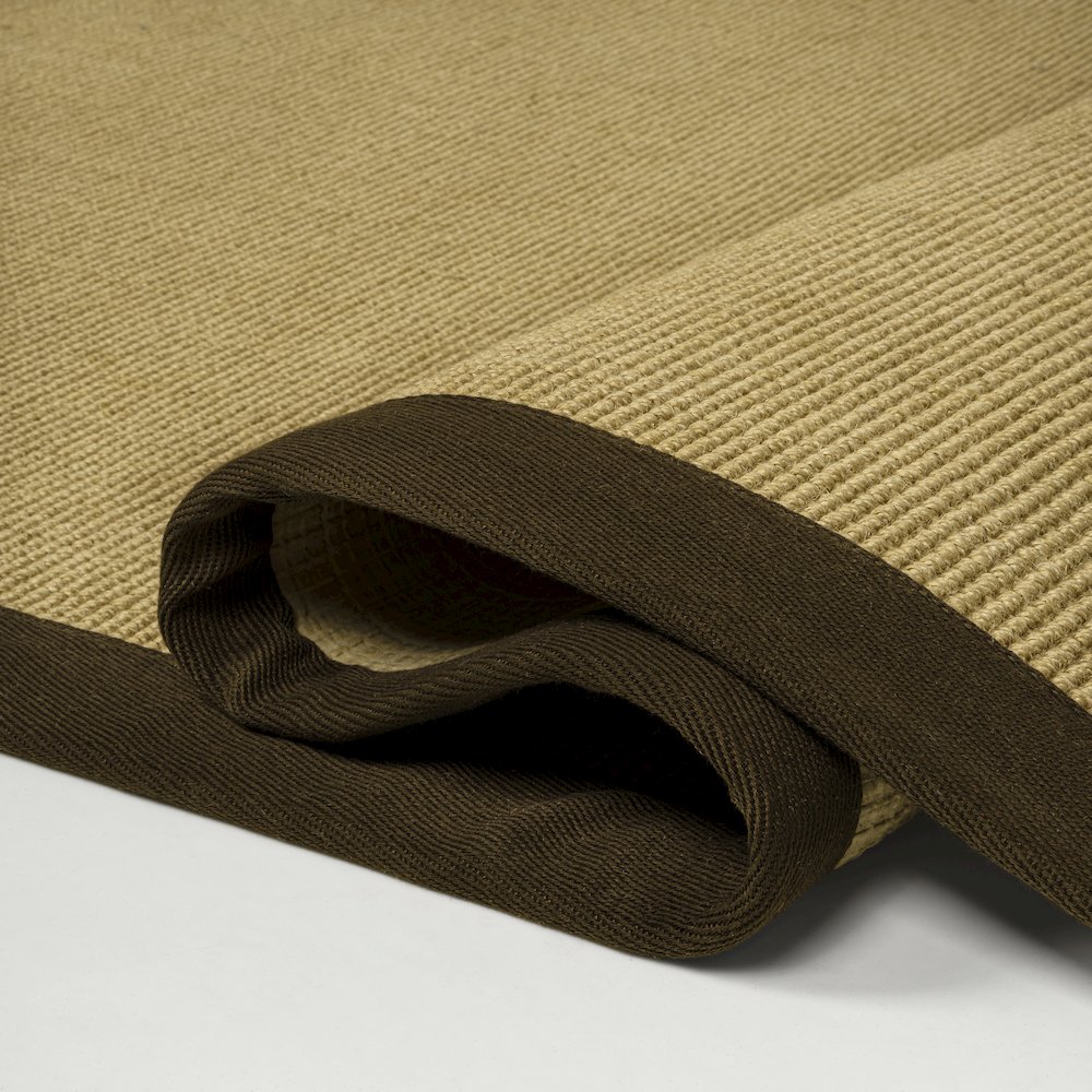 Camden Farmhouse Cottage Border Jute Natural/Brown 2 ft. x 8 ft. Runner Rug. Picture 4