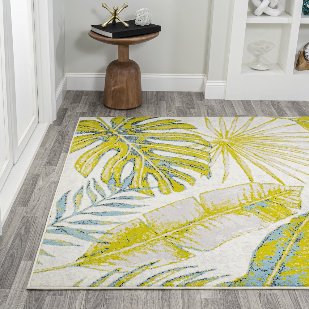 Monstera Tropical Leaves Area Rug. Picture 3