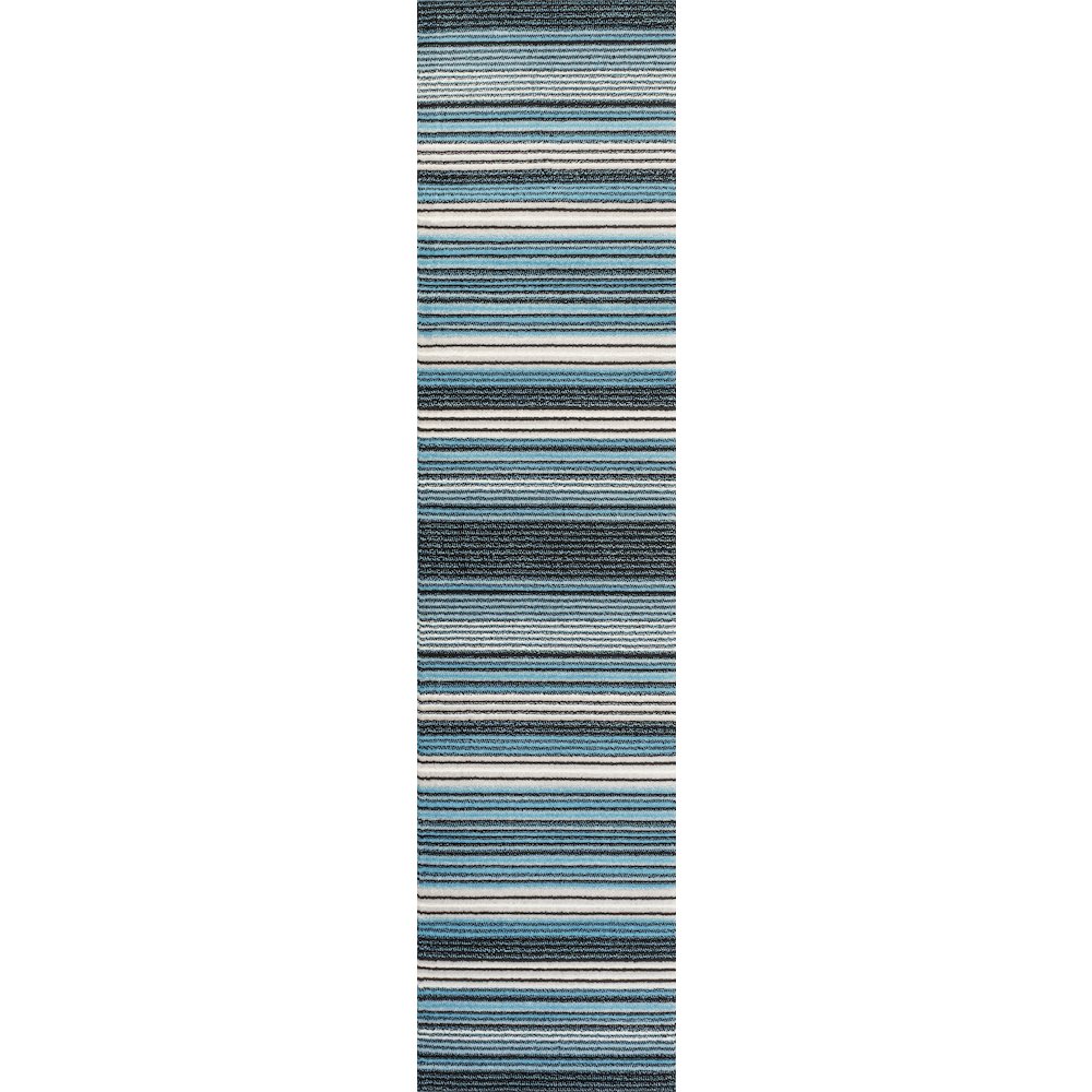 Duxbury Gradient Ticking Striped Area Rug. Picture 1