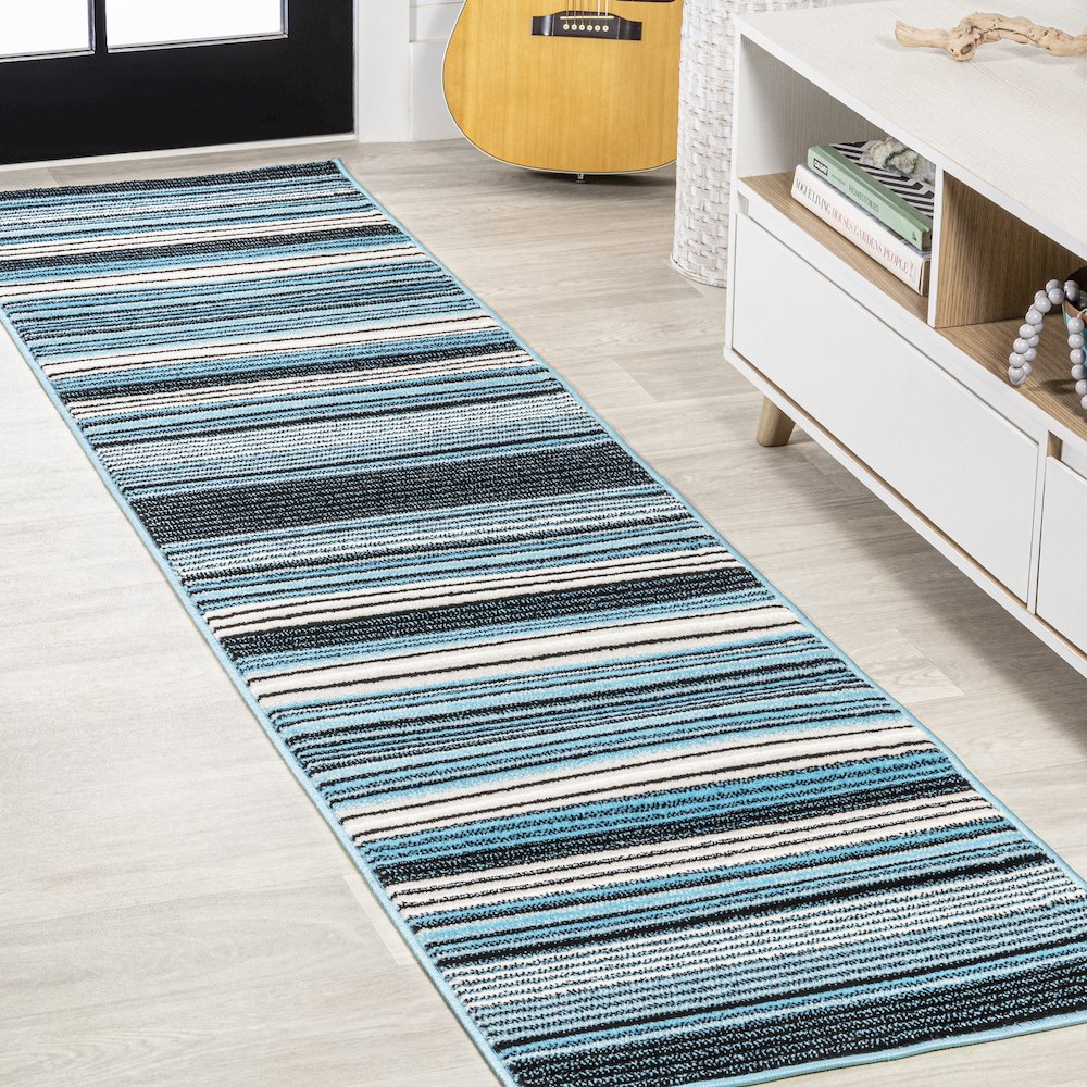 Duxbury Gradient Ticking Striped Area Rug. Picture 2