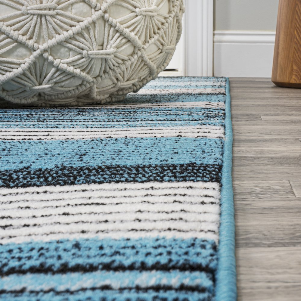 Duxbury Gradient Ticking Striped Area Rug. Picture 5