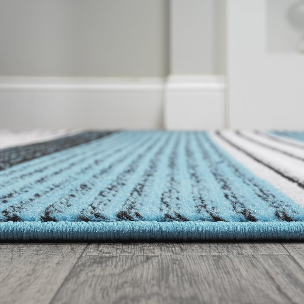 Duxbury Gradient Ticking Striped Area Rug. Picture 7
