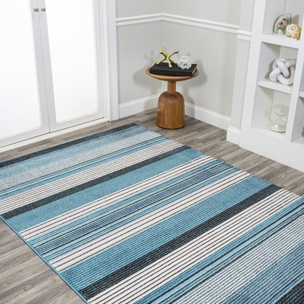 Duxbury Gradient Ticking Striped Area Rug. Picture 4