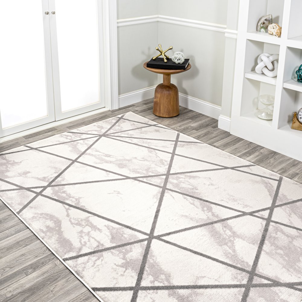Patras Modern Geometric Marbled Area Rug. Picture 4