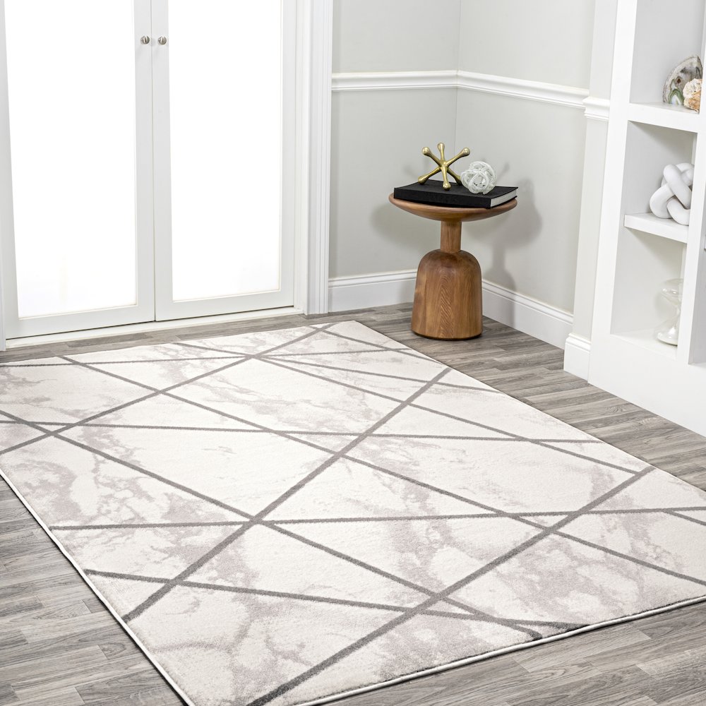 Patras Modern Geometric Marbled Area Rug. Picture 5