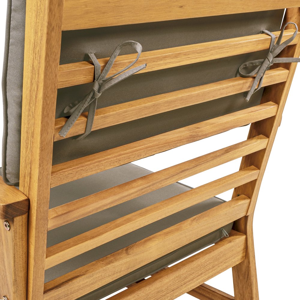 Barclay Modern 4-Piece Acacia Wood Outdoor Patio Conversation Set. Picture 3