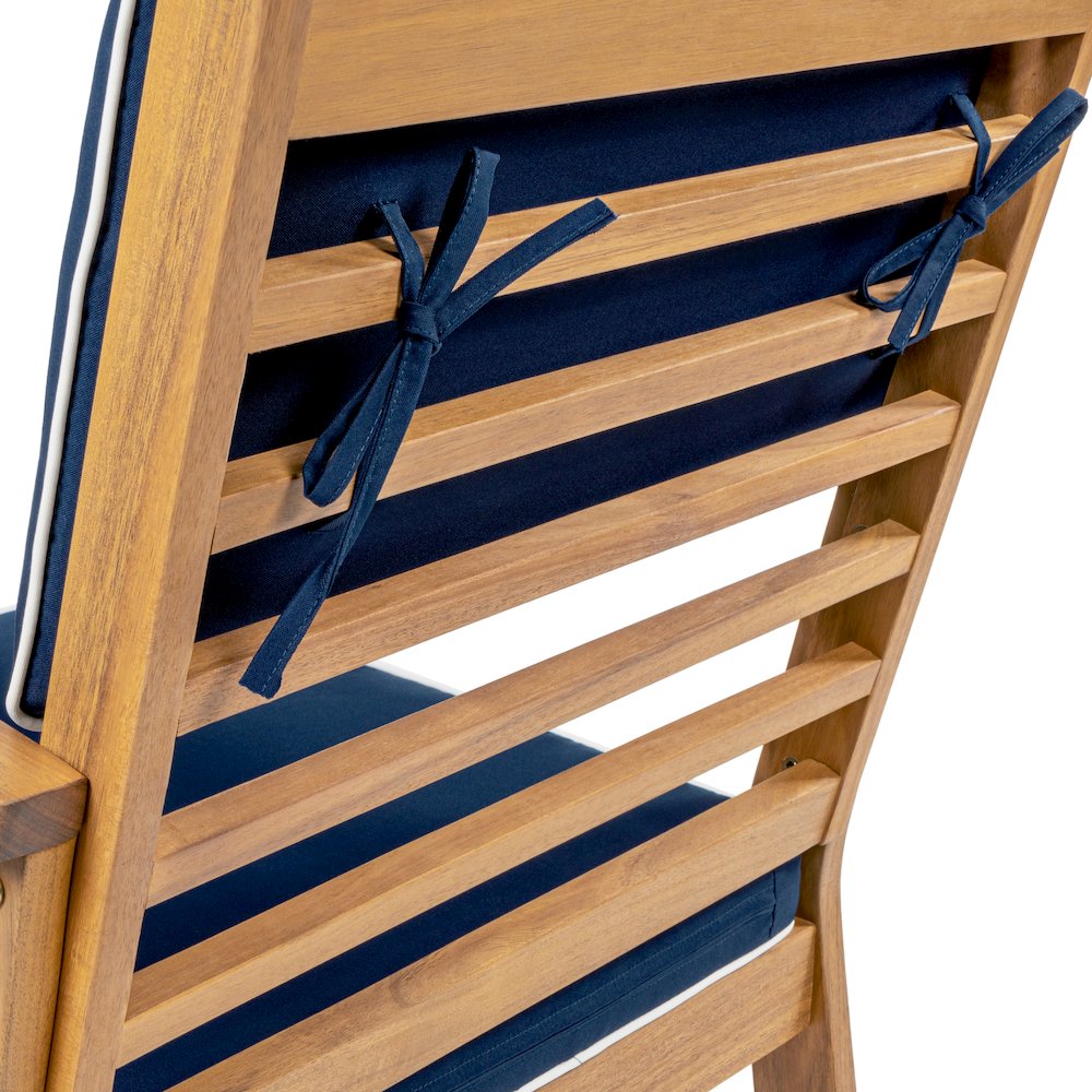 Barclay 4-Piece Modern Coastal Acacia Wood Conversation Outdoor Patio Set. Picture 3