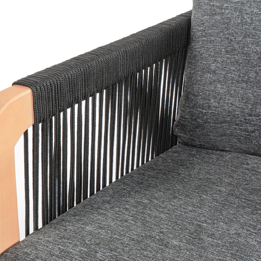 Tavira 4-Piece Modern Bohemian Acacia Wood Outdoor Patio Set. Picture 2