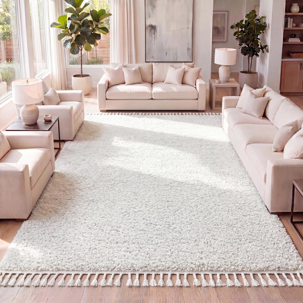 Mercer Shag Plush Tassel Area Rug. Picture 10