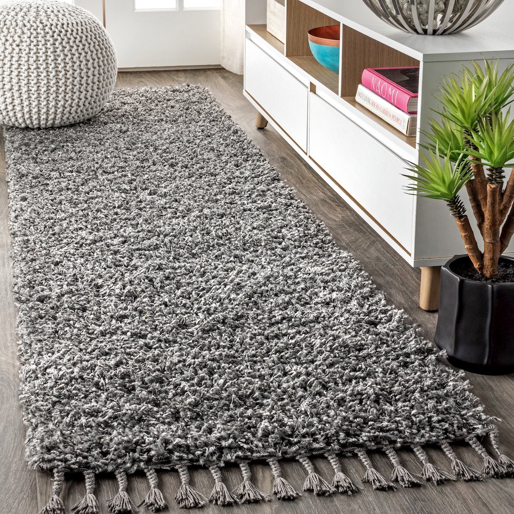 Mercer Shag Plush Tassel Area Rug. Picture 2