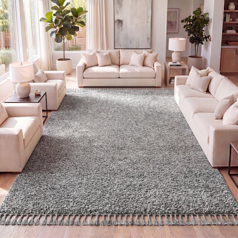 Mercer Shag Plush Tassel Area Rug. Picture 10