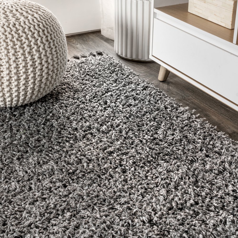 Mercer Shag Plush Tassel Area Rug. Picture 5