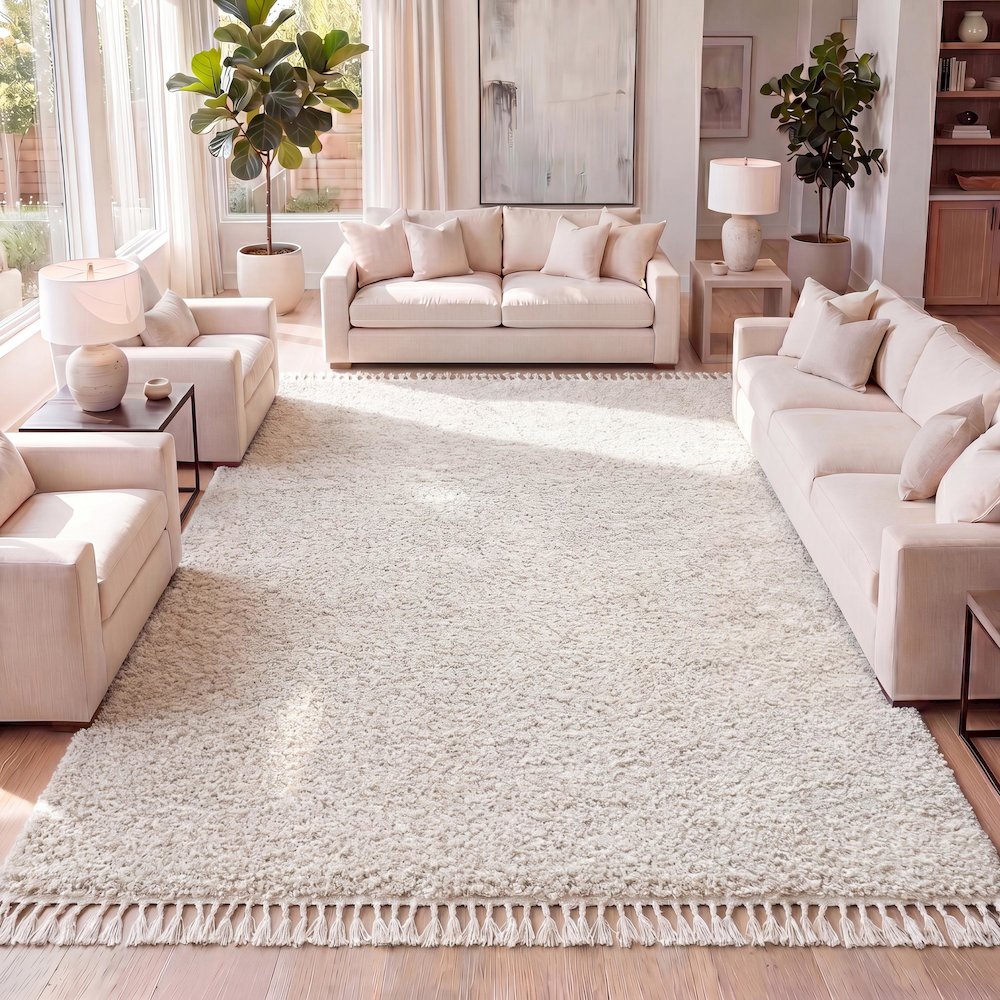 Mercer Shag Plush Tassel Area Rug. Picture 10
