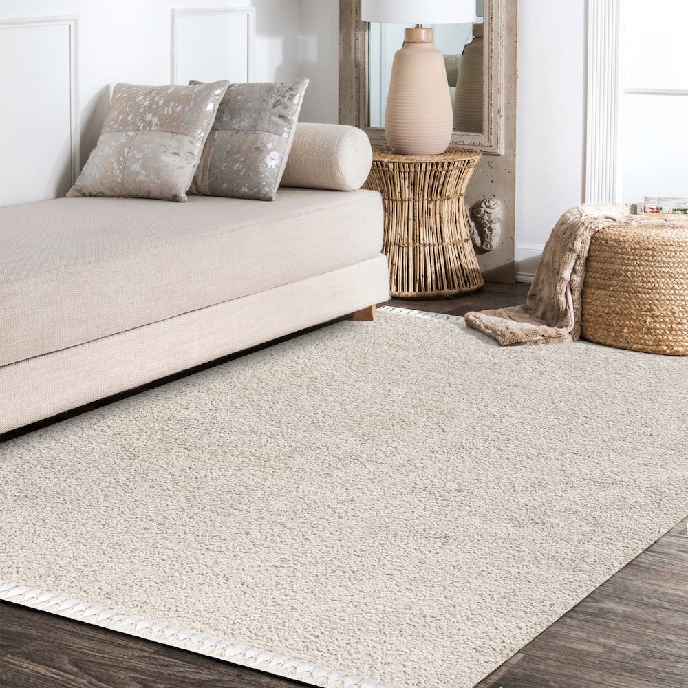 Mercer Shag Plush Tassel Area Rug. Picture 8