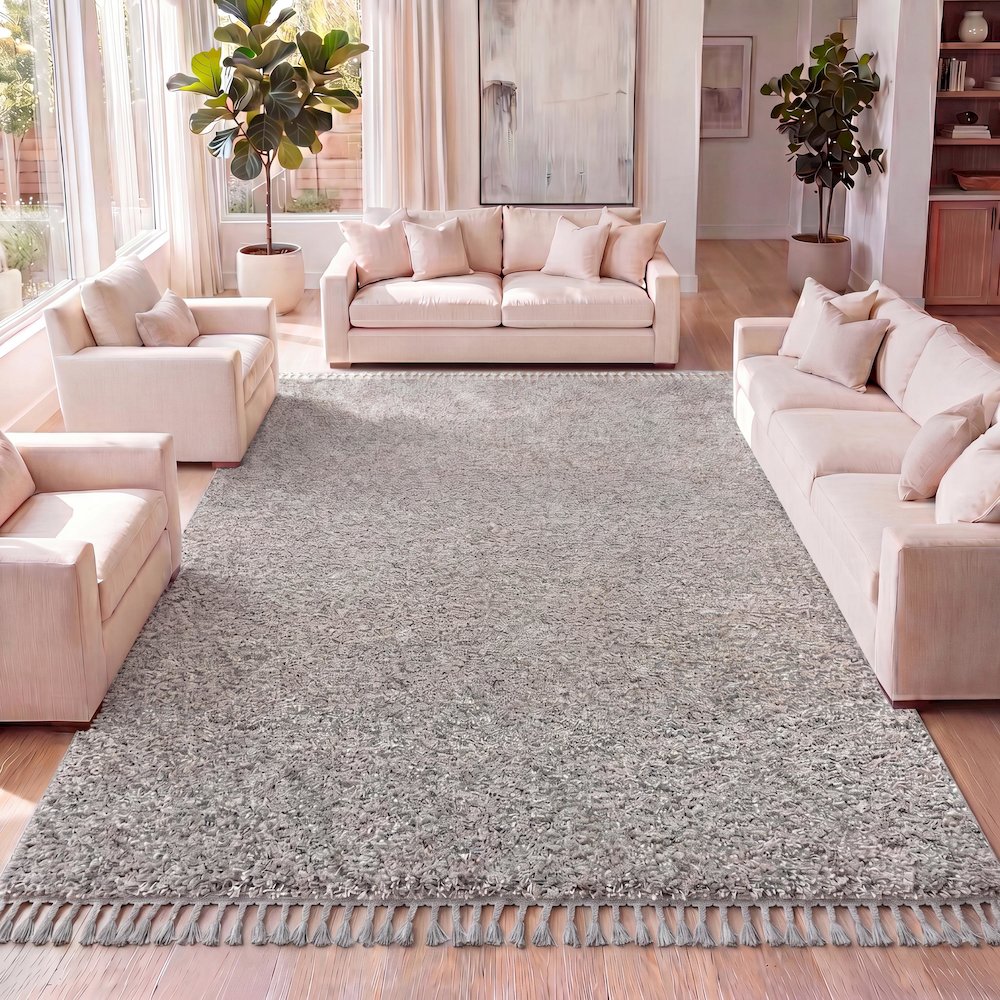 Mercer Shag Plush Tassel Area Rug. Picture 10