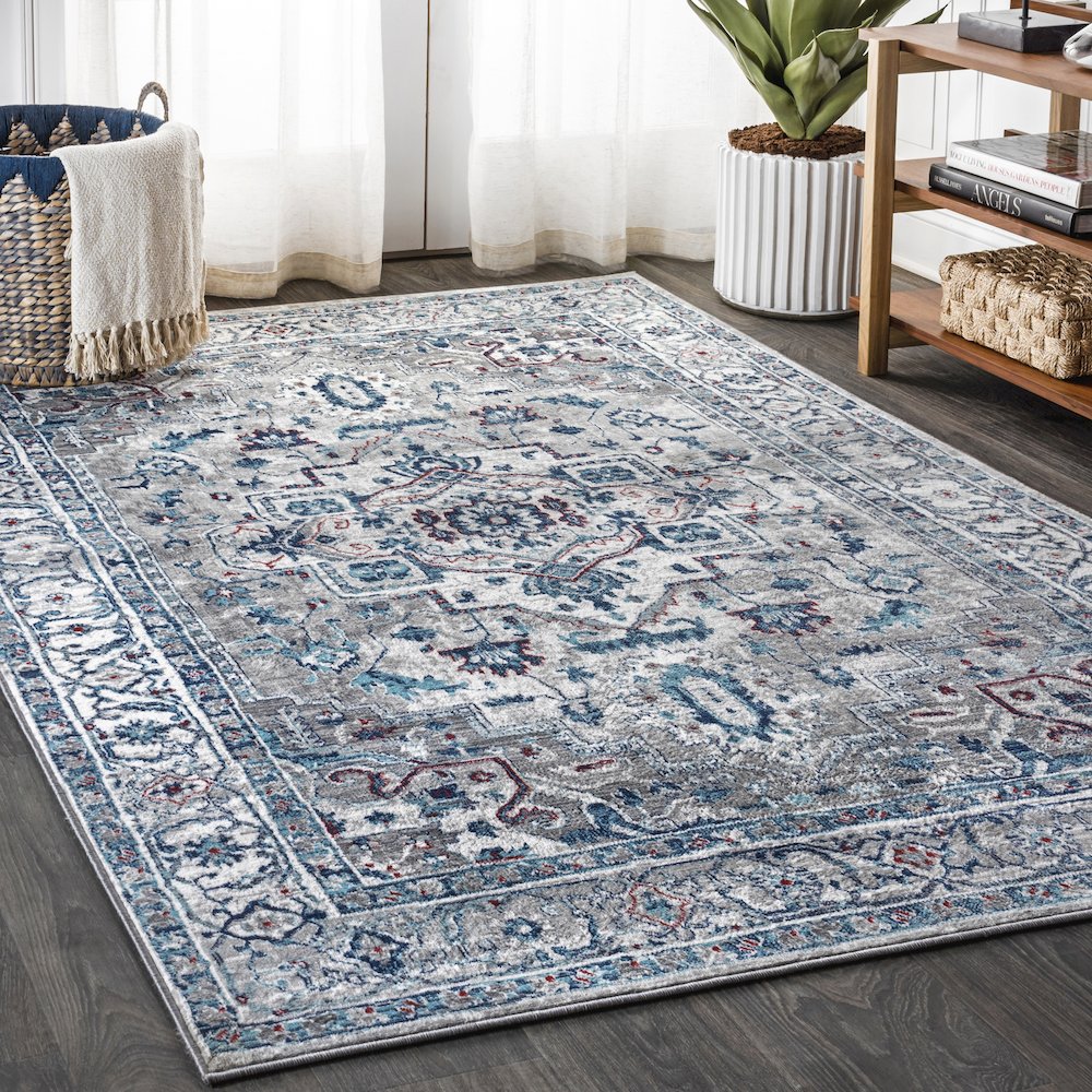 Edison Modern Persian Vintage Medallion Area Rug. Picture 2