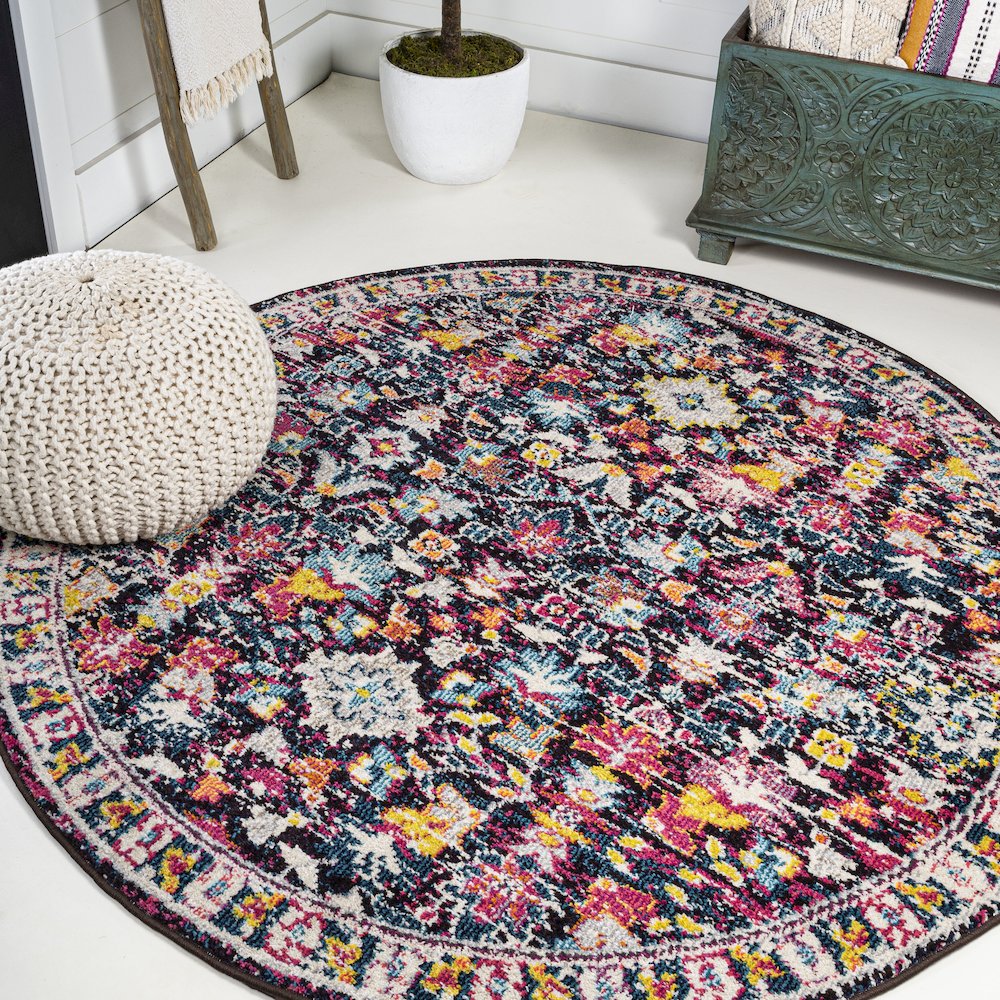 Alfombra Modern Persian Boho Floral Area Rug. Picture 2