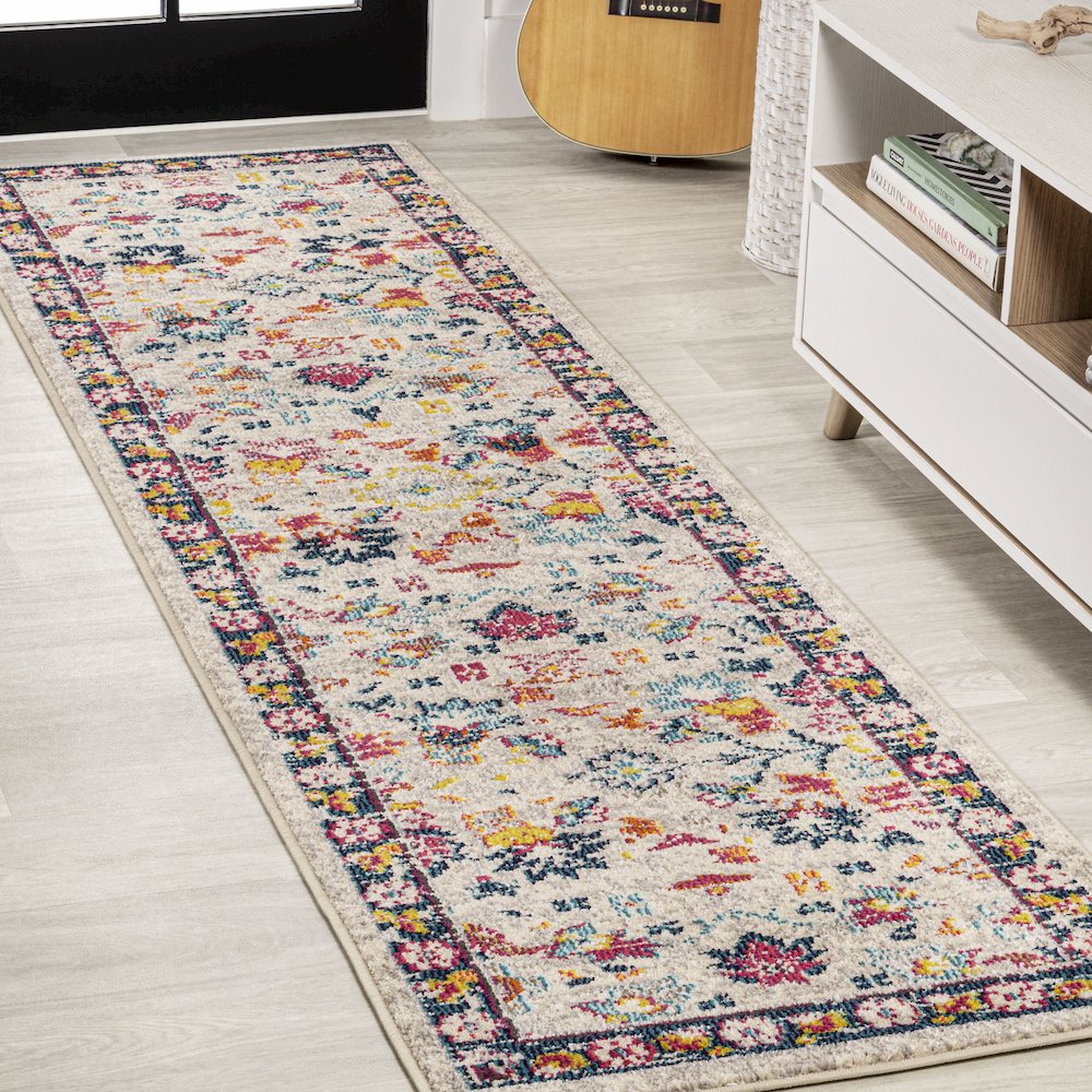 Alfombra Modern Persian Boho Floral Area Rug. Picture 2