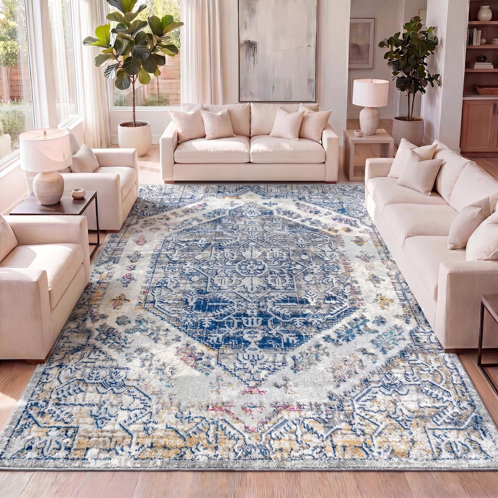Modern Persian Boho Vintage Area Rug. Picture 9