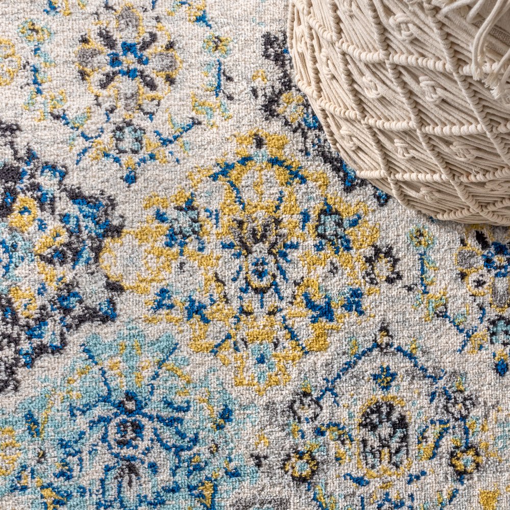 Modern Persian Boho Vintage Trellis Area Rug. Picture 4