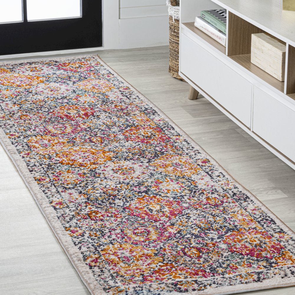 Modern Persian Boho Vintage Trellis Area Rug. Picture 2