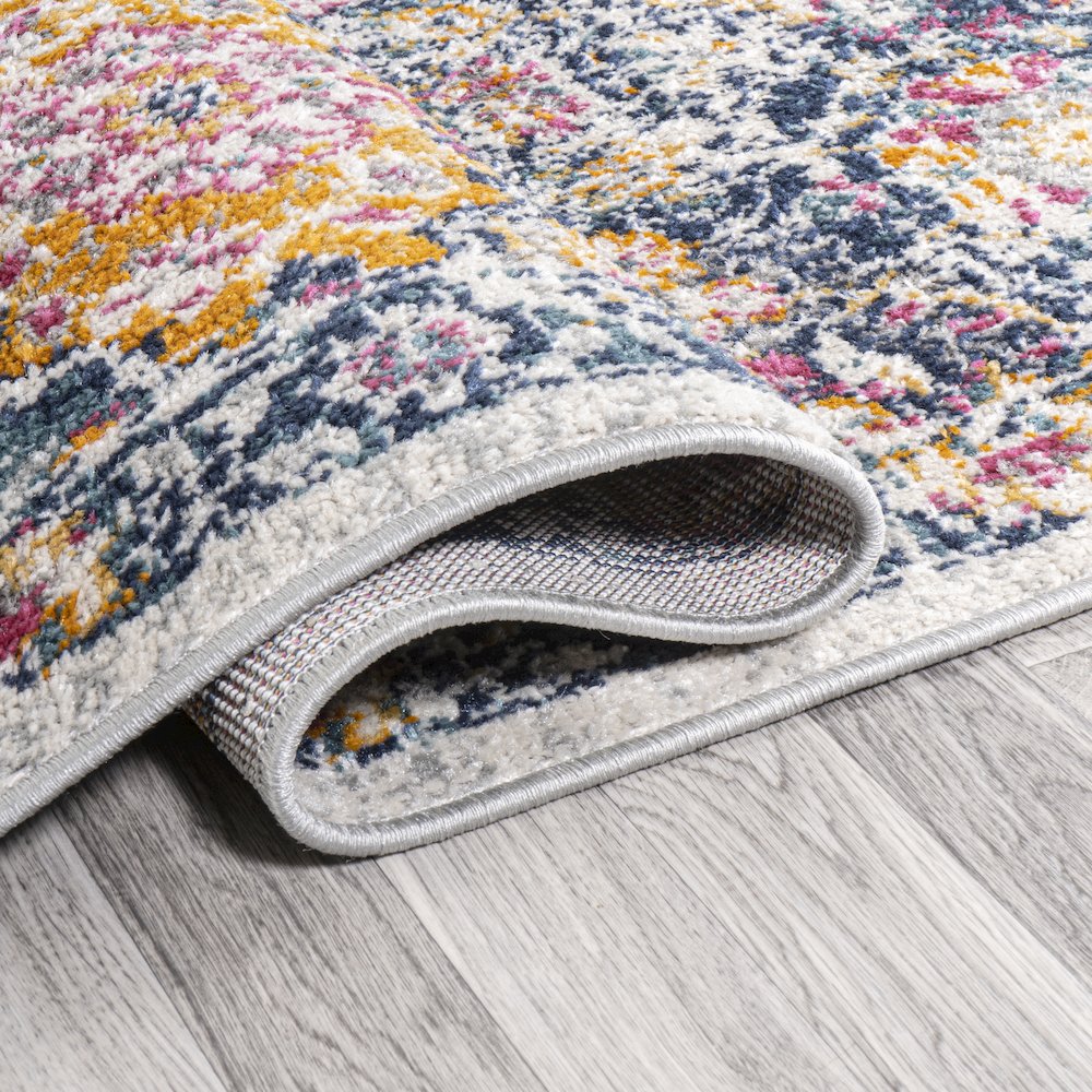 Modern Persian Boho Vintage Trellis Area Rug. Picture 6