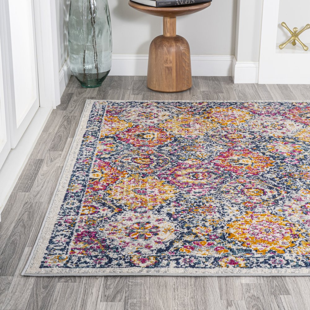 Modern Persian Boho Vintage Trellis Area Rug. Picture 3