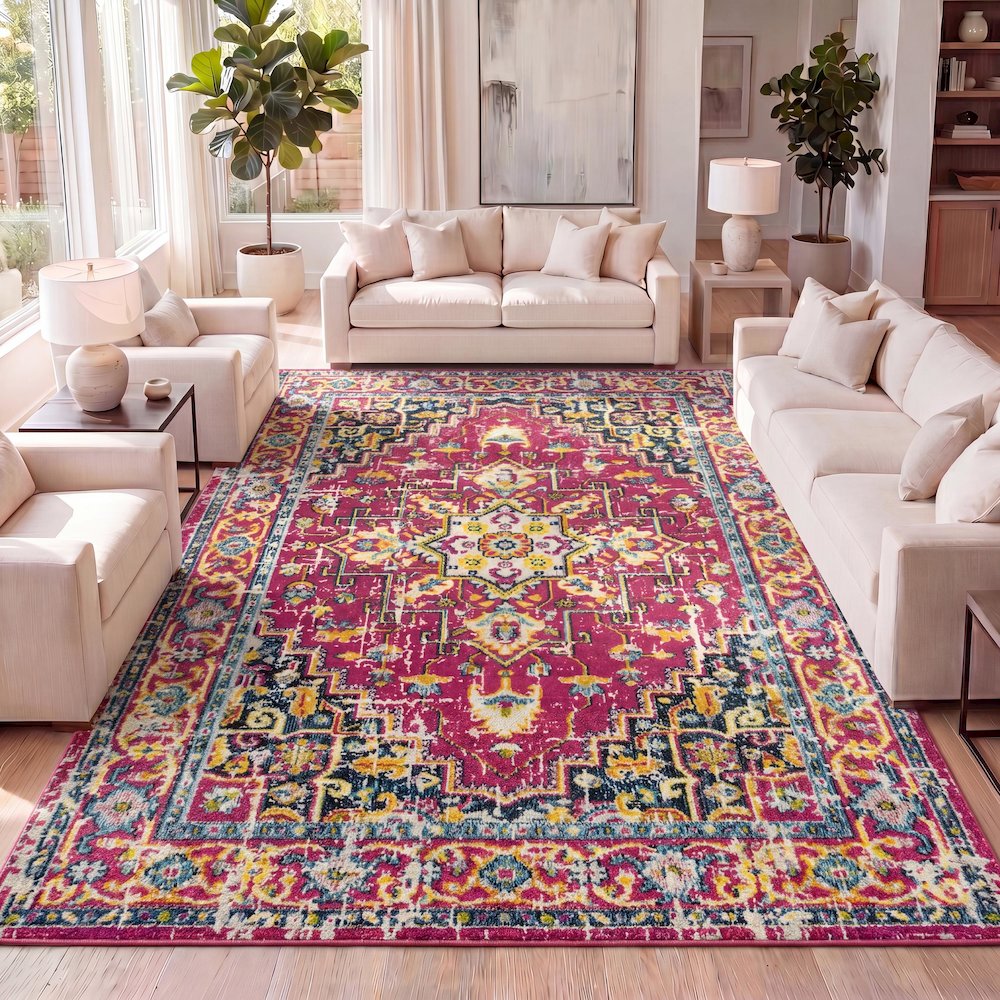 Brooklyn Geometric Medallion Area Rug. Picture 10