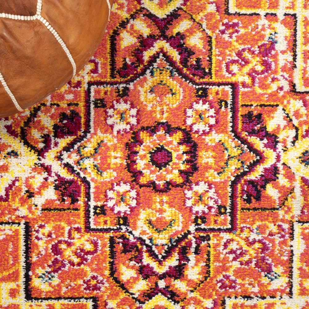 Brooklyn Geometric Medallion Area Rug. Picture 4