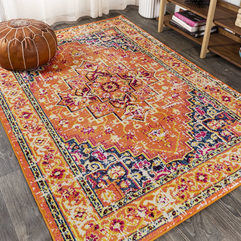 Brooklyn Geometric Medallion Area Rug. Picture 4