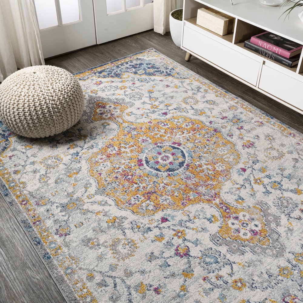 Lorena Ornate Boho Medallion Area Rug. Picture 4