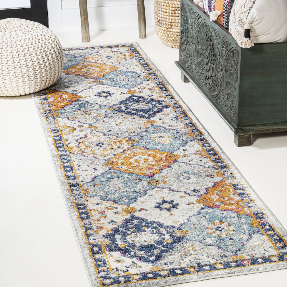 Kirman Bohemian Medallion Area Rug. Picture 2