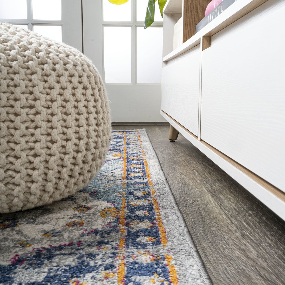 Kirman Bohemian Medallion Area Rug. Picture 7