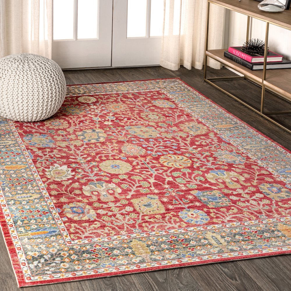 India Flower And Vine Area Rug. Picture 3