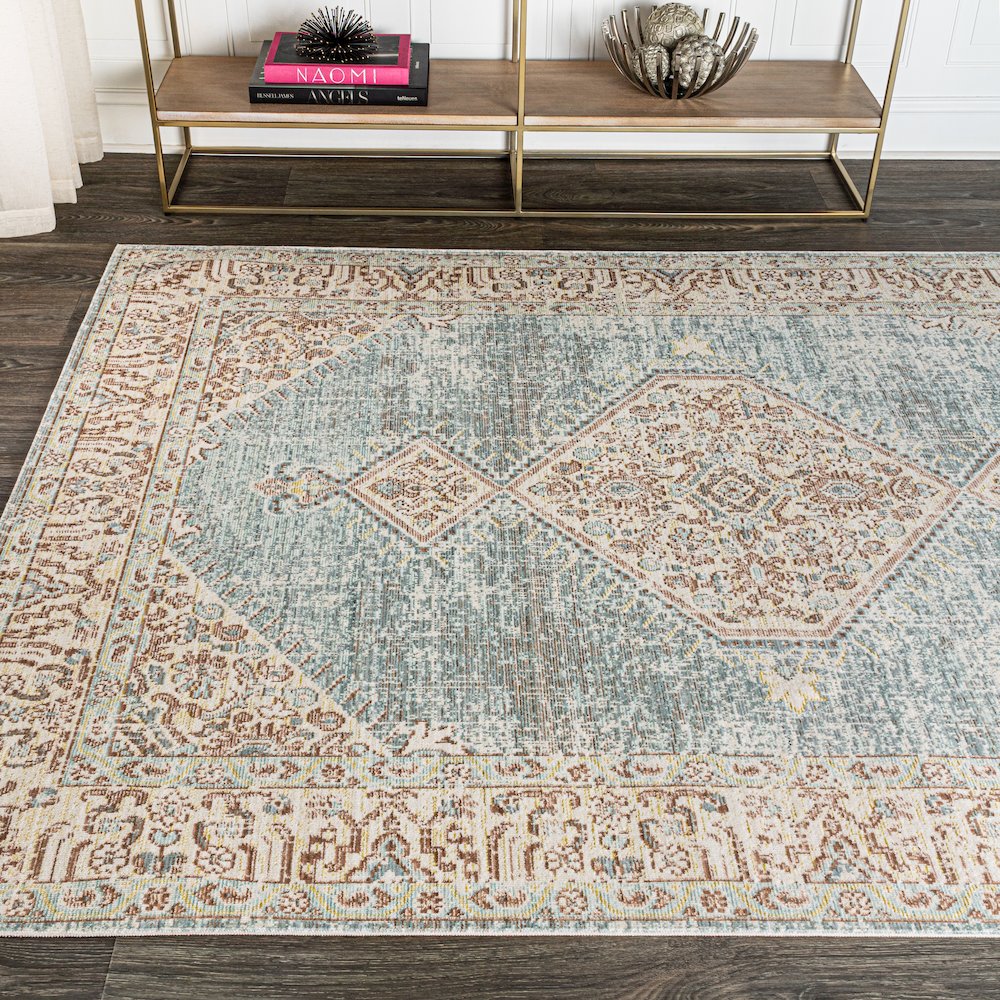 Lila Modern Tribal Medallion Area Rug. Picture 4