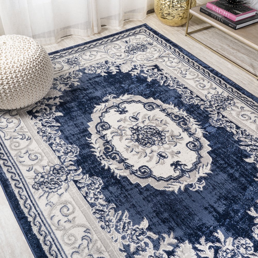 Rosalia Cottage Medallion Area Rug. Picture 4
