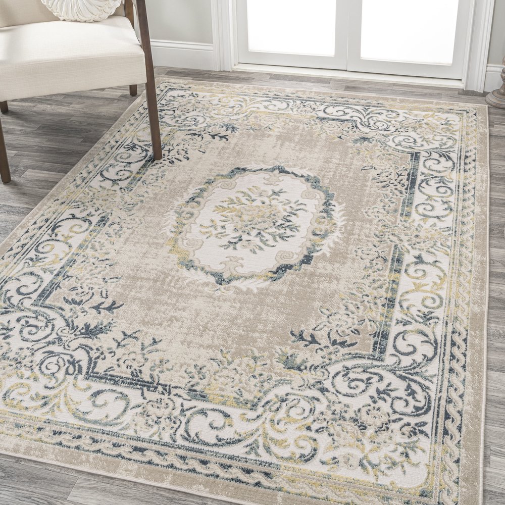 Rosalia Cottage Medallion Area Rug. Picture 2