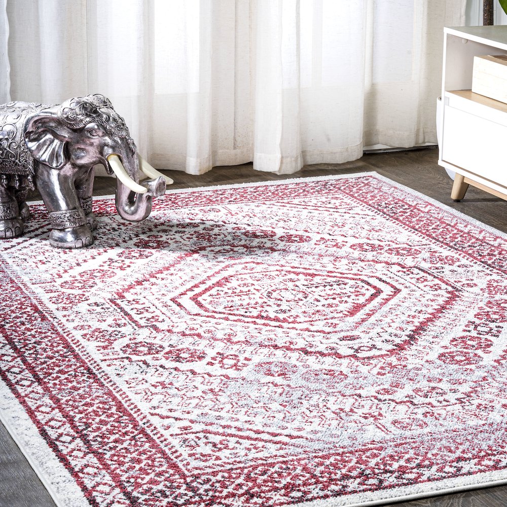 Boho Cottage Medallion Area Rug. Picture 2