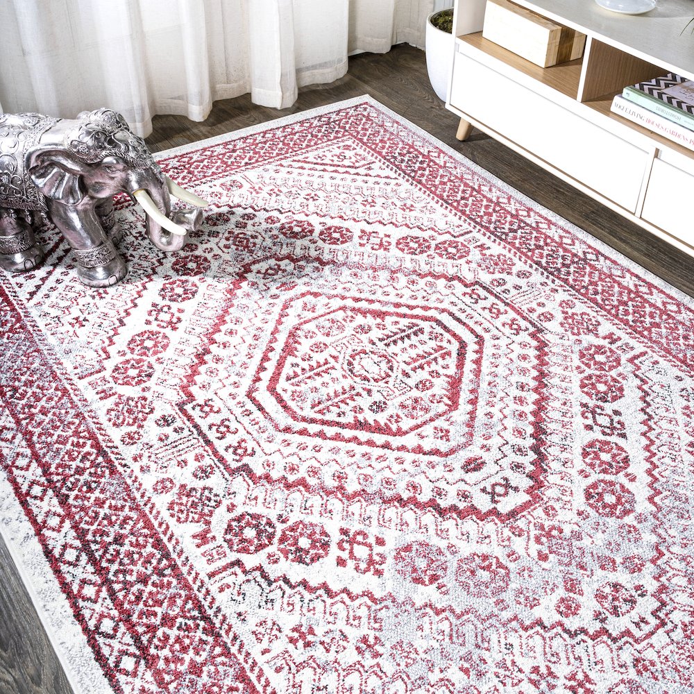 Boho Cottage Medallion Area Rug. Picture 4