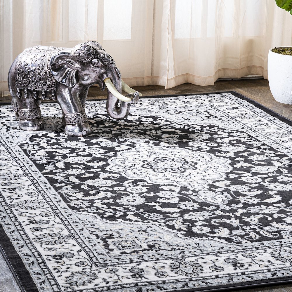 Palmette Modern Persian Floral Area Rug. Picture 2
