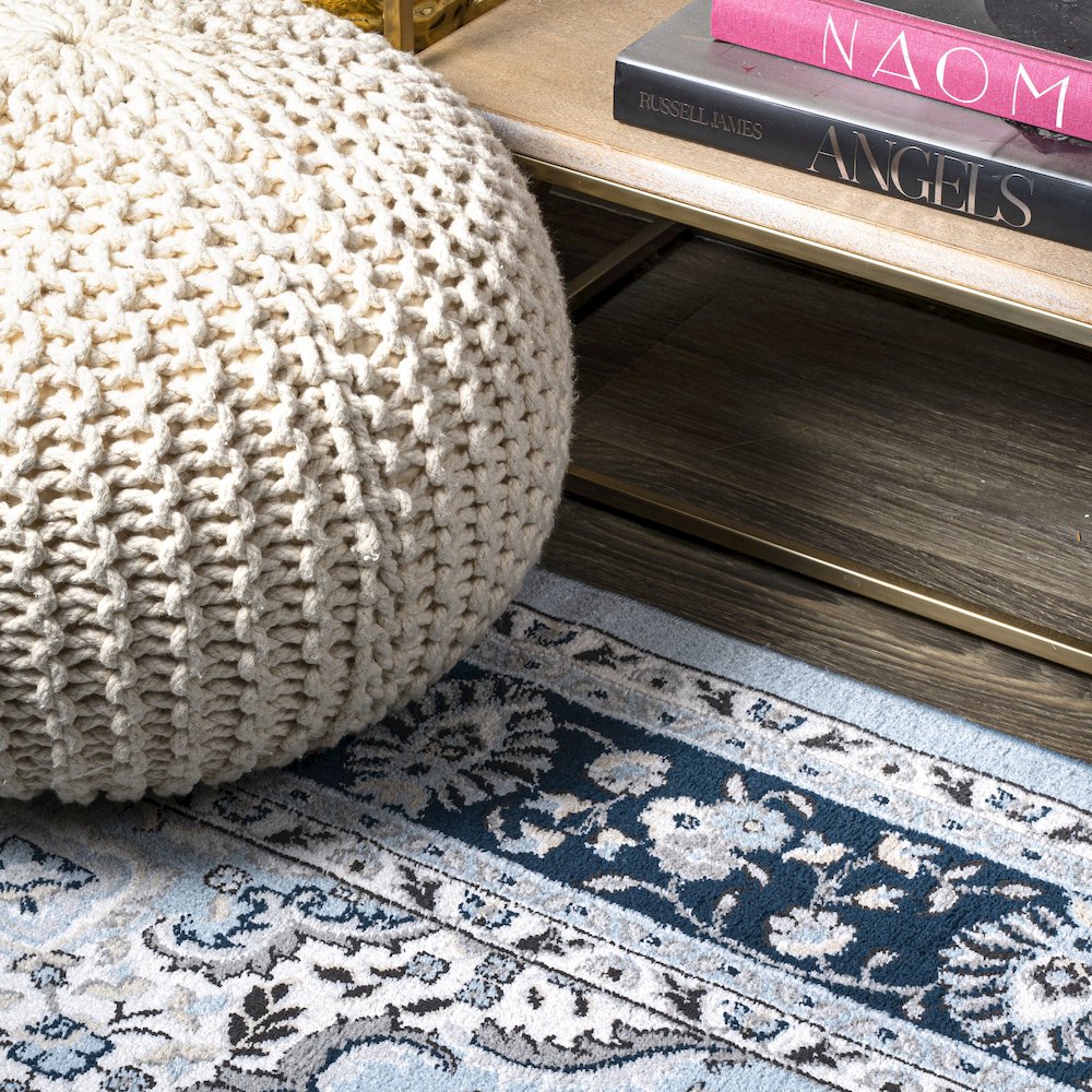 Palmette Modern Persian Floral Area Rug. Picture 5
