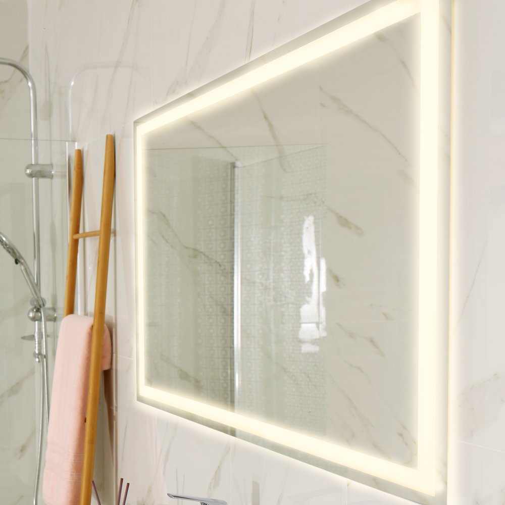 Anti-Fog Aluminum Frontback Lit Tri Color Led Bathroom Vanity Mirror. Picture 7