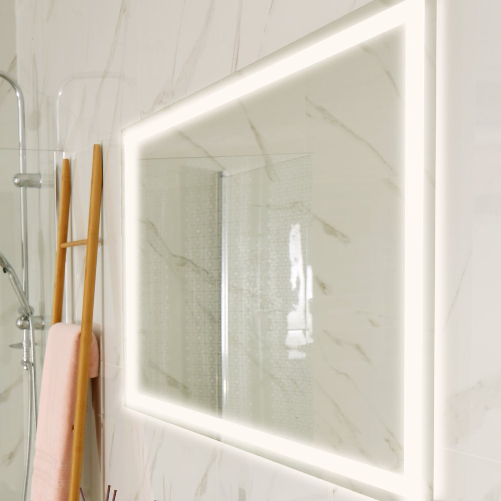 Anti-Fog Aluminum Frontback Lit Tri Color Led Bathroom Vanity Mirror. Picture 8
