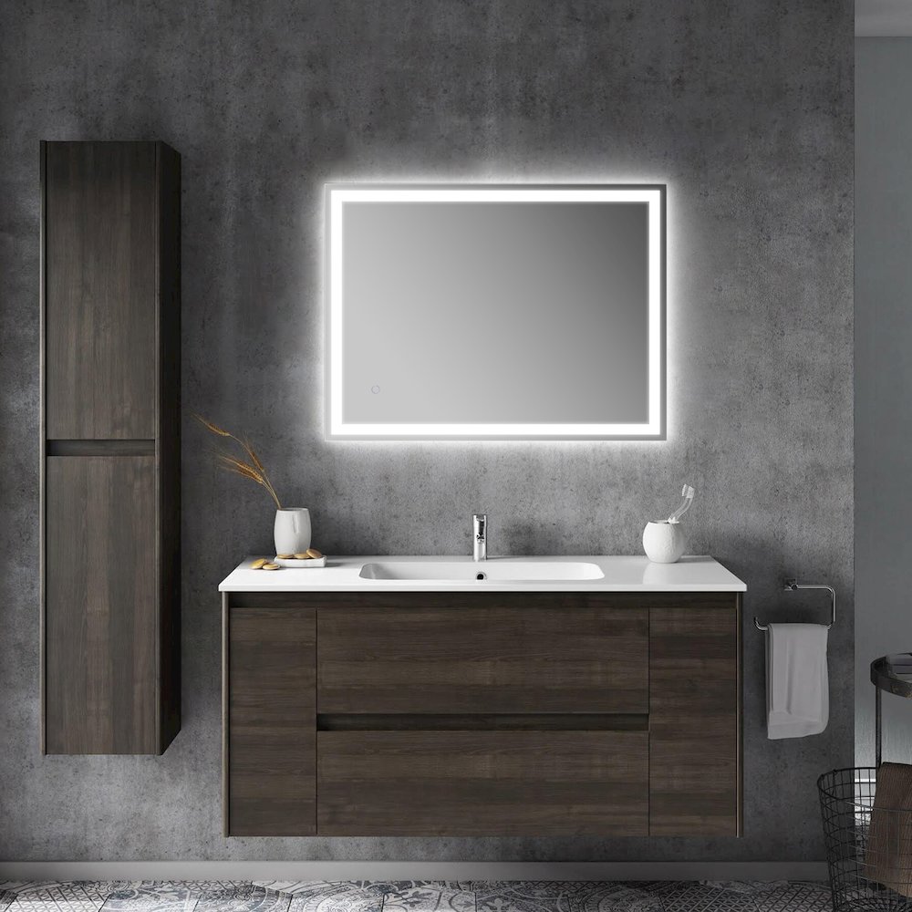 Anti-Fog Aluminum Frontback Lit Tri Color Led Bathroom Vanity Mirror. Picture 5