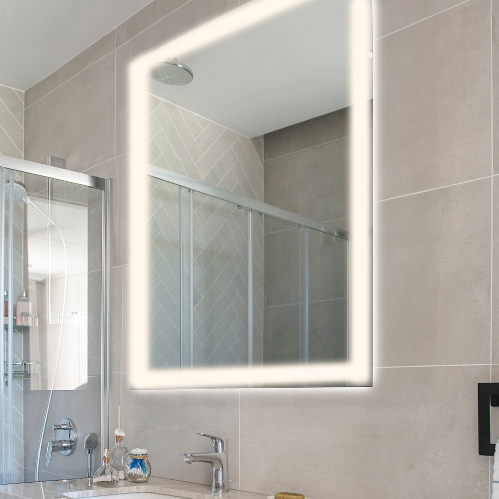 Anti-Fog Aluminum Frontback Lit Tri Color Led Bathroom Vanity Mirror. Picture 8