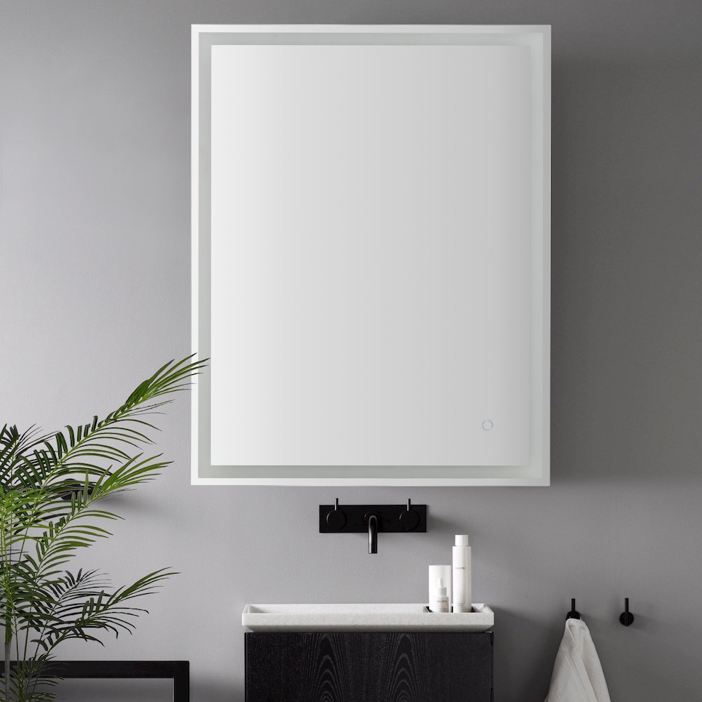 Anti-Fog Aluminum Frontback Lit Tri Color Led Bathroom Vanity Mirror. Picture 6