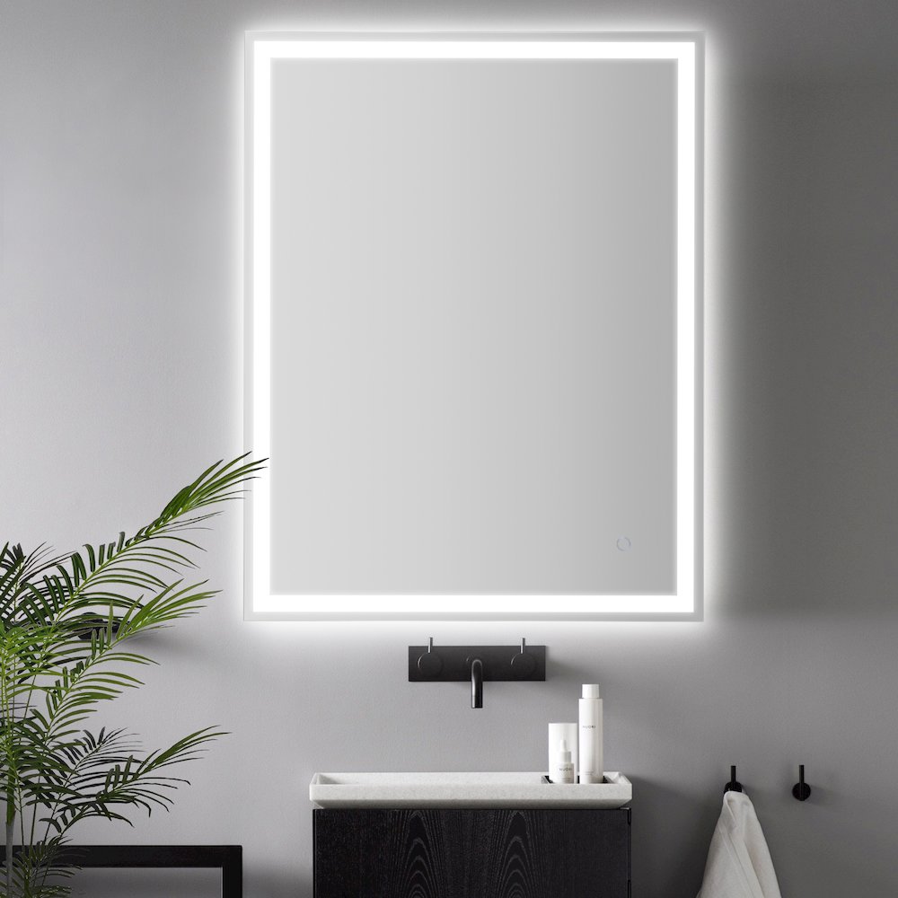 Anti-Fog Aluminum Frontback Lit Tri Color Led Bathroom Vanity Mirror. Picture 5